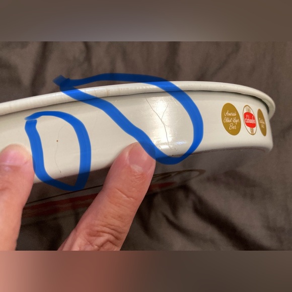 SCHAEFER BEER METAL SERVING TRAY WHITE COLOR VINTAGE - Picture 5 of 12